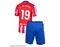 Atletico Madrid Julian Alvarez #19 Replik Heimtrikot Kinder 2024-25 Kurzarm (+ Kurze Hosen)